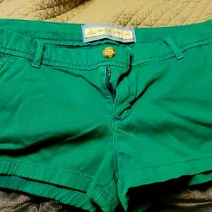 A&F Kelley green shorts